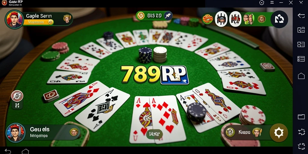 Tampilan gameplay seru permainan Gaple di 789RP.