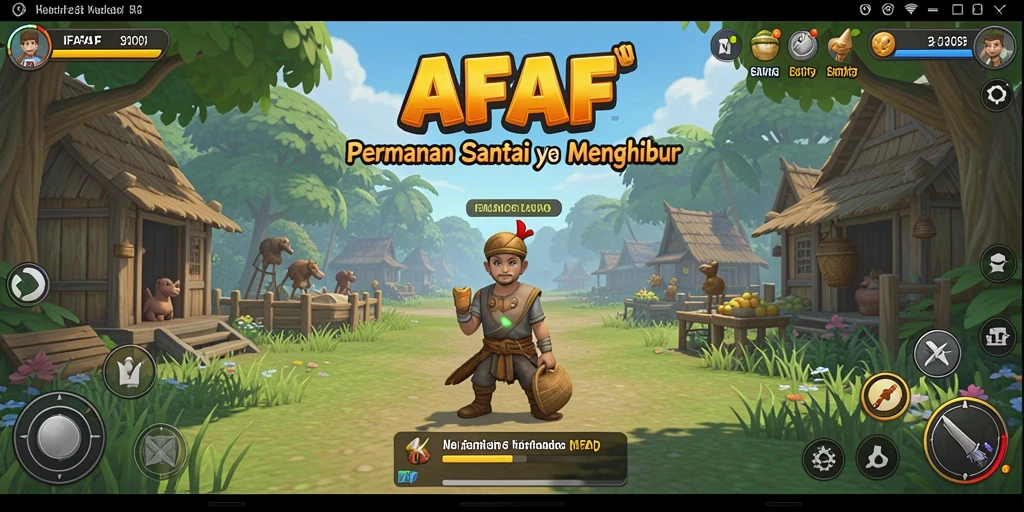 Tangkapan layar menunjukkan gameplay AFAF yang sederhana dan menghibur.