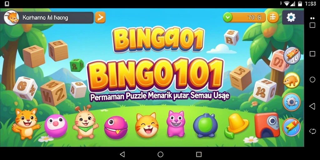 Tampilan antarmuka BINGO101 yang seru dan menantang permainan Puzzle.