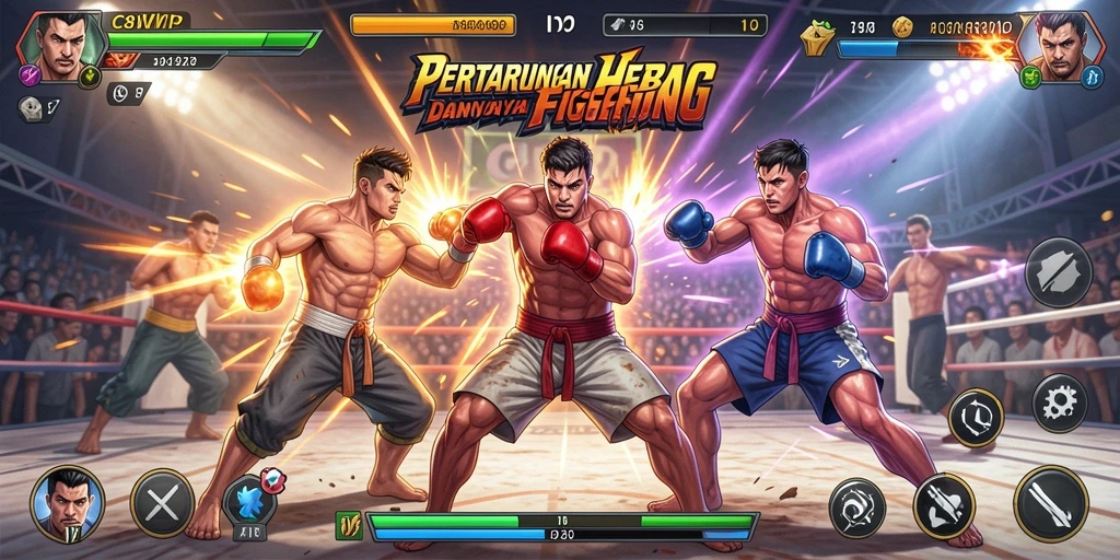 Tampilan gameplay <strong>C8VIP</strong> yang penuh aksi dalam pertarungan Fighting.