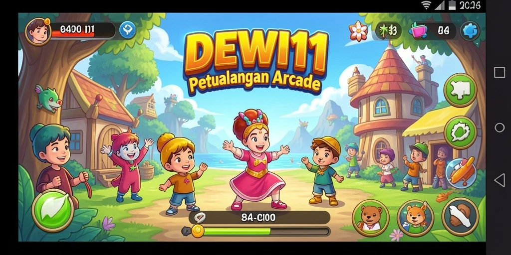 Screenshot gameplay DEWI11 menampilkan keseruan permainan Arcade.