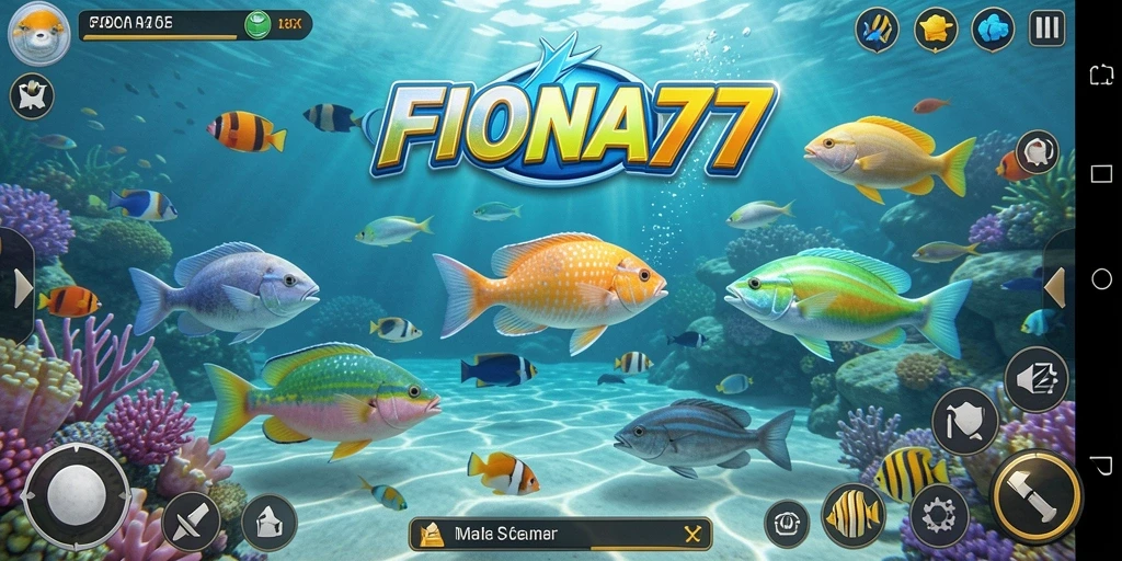 Screenshot gameplay FIONA77 menampilkan aksi seru Tembak Ikan.