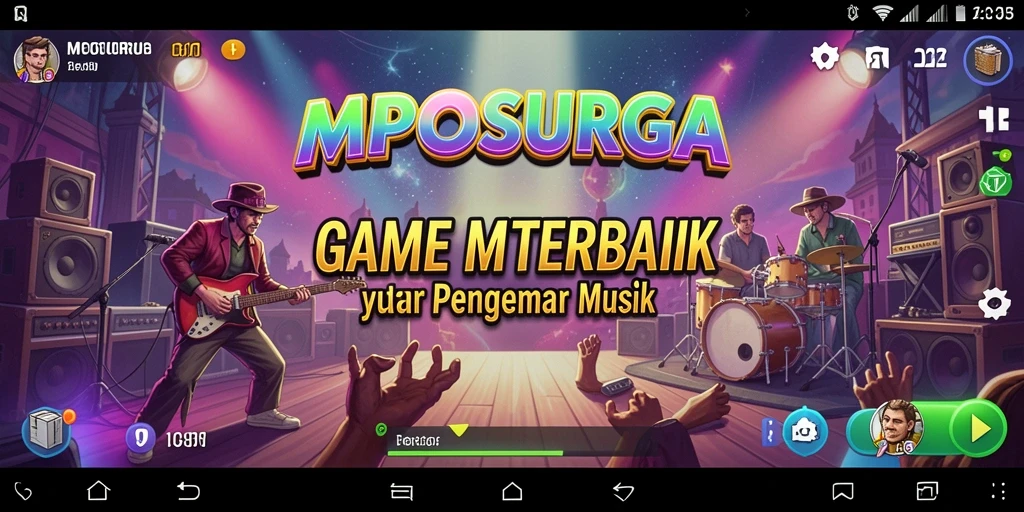 Tampilan gameplay MPOSURGA yang penuh warna dan dinamis.