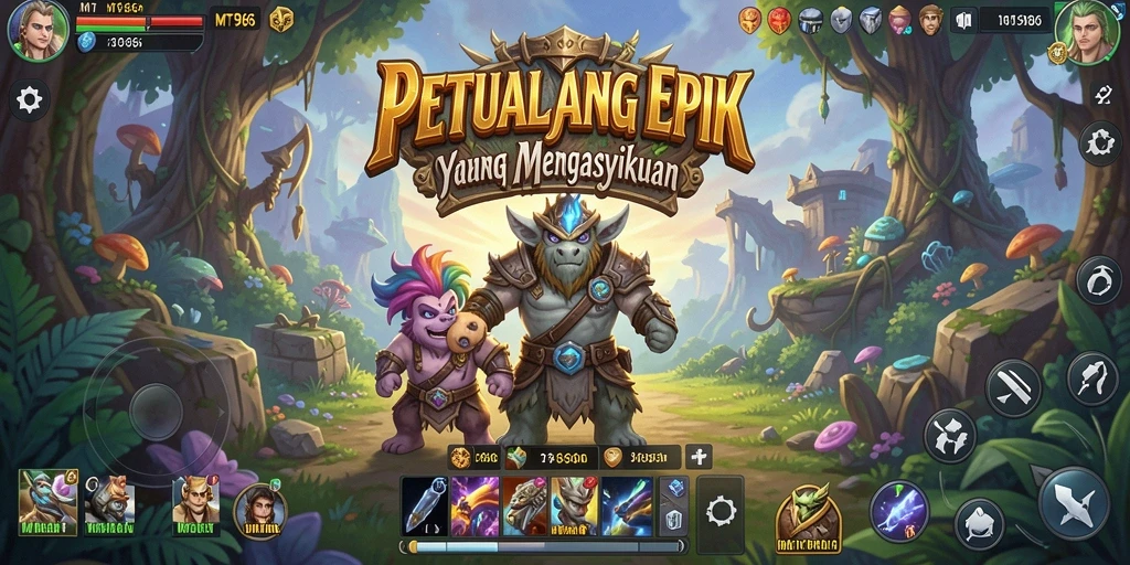 Tangkapan layar menunjukkan gameplay yang menarik di dunia petualangan.