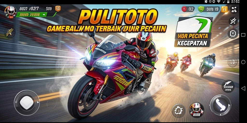 Tampilan gameplay PULITOTO yang mendebarkan saat balapan.