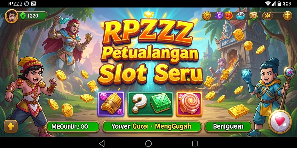 Screenshot gameplay RPZZZ yang menampilkan mesin slot yang menarik.