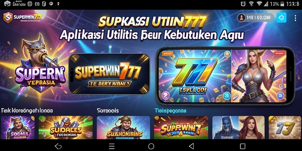Tampilan antarmuka SUPERWIN777 yang modern dan intuitif.