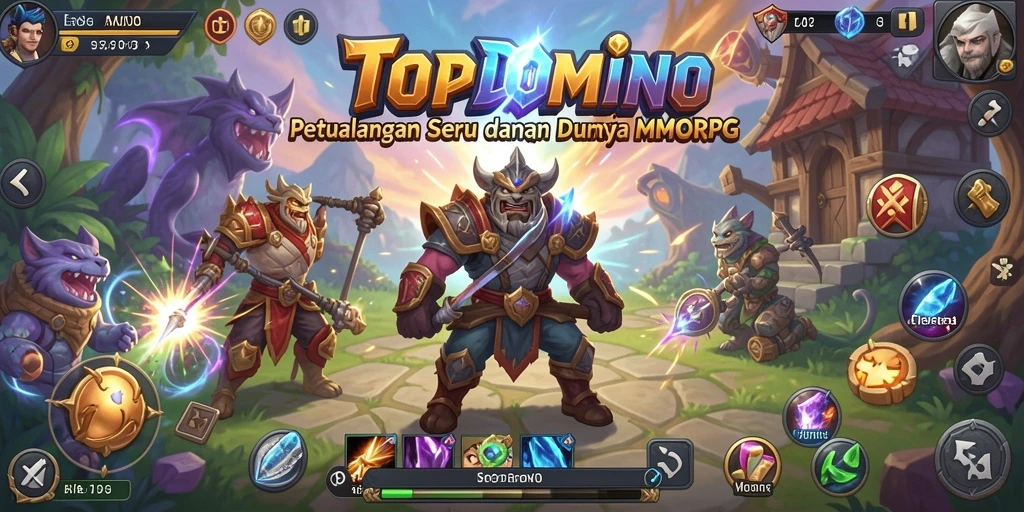 Screenshot menarik dari gameplay seru TOPDOMINO di dunia MMORPG.