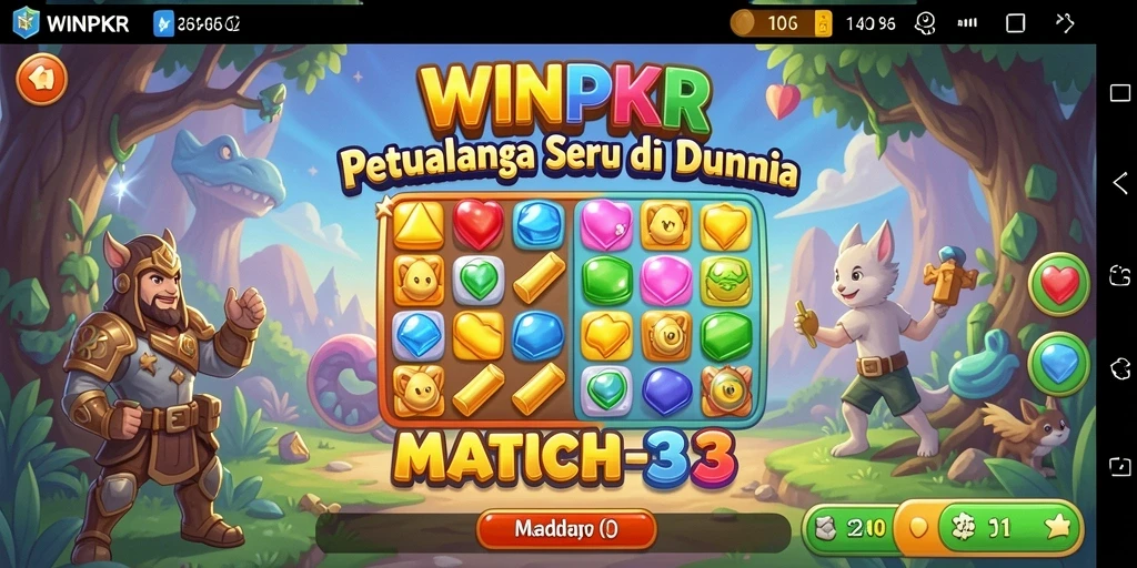 Tangkapan layar gameplay WINPKR yang penuh warna dan menarik.
