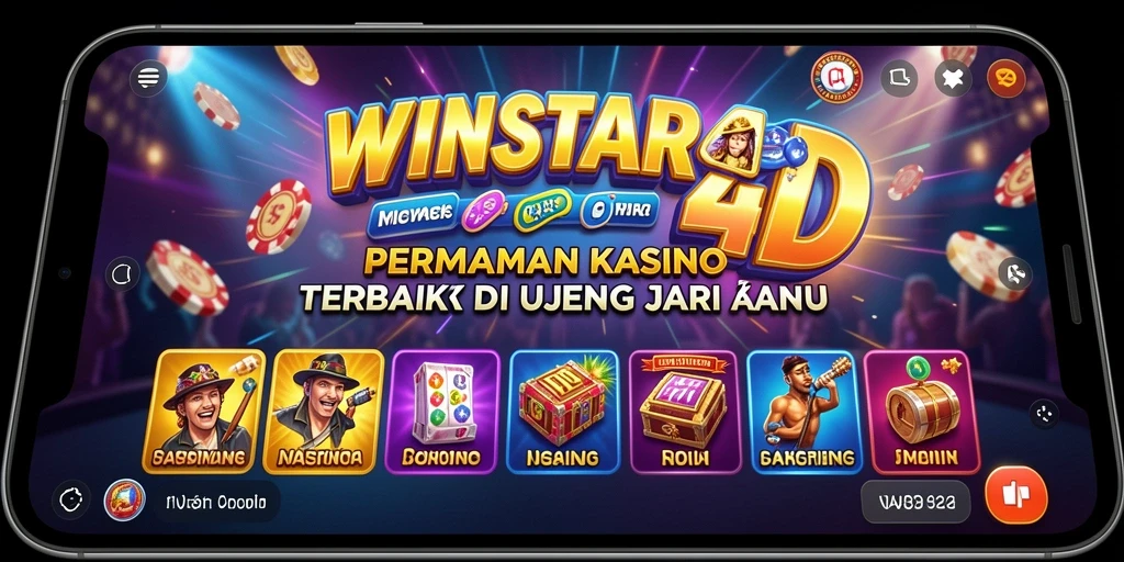 Screenshot gameplay yang menarik dari WINSTAR4D menunjukkan keseruan permainan Kasino.